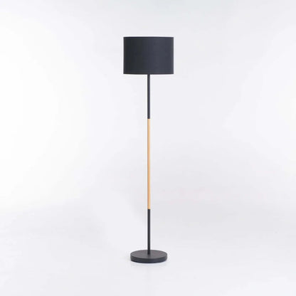 Standing Lamp Metal+Wood Fabric Shade 150cm Height