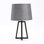 Table Lamp Black Metal Base Fabric Shade