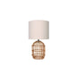 Table Lamp Rattan Cage Fabric Shade